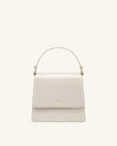 FAE Top Handle Crossbody - Ivory Croc
