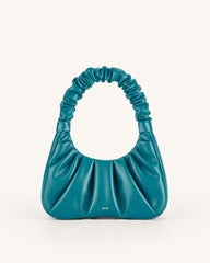 Gabbi Ruched Hobo Handbag - Peacock Blue