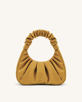 Gabbi Ruched Hobo Handbag - Beer