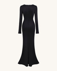Ava Cutout Bodycon Gown - Black