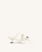 Sara Studded Mule - White