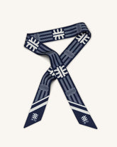 FEI Faux Silk Twill Scarf - Navy