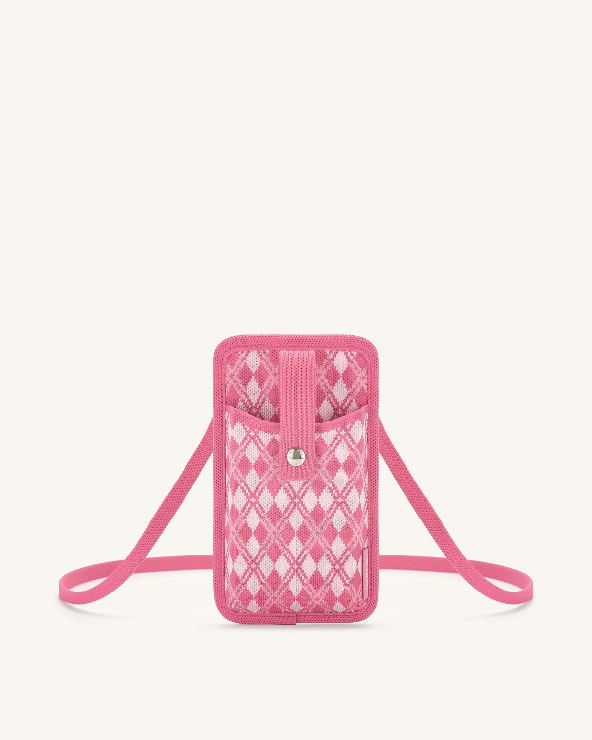 Aylin Knitted Phone Bag -  Pink & Hot Pink