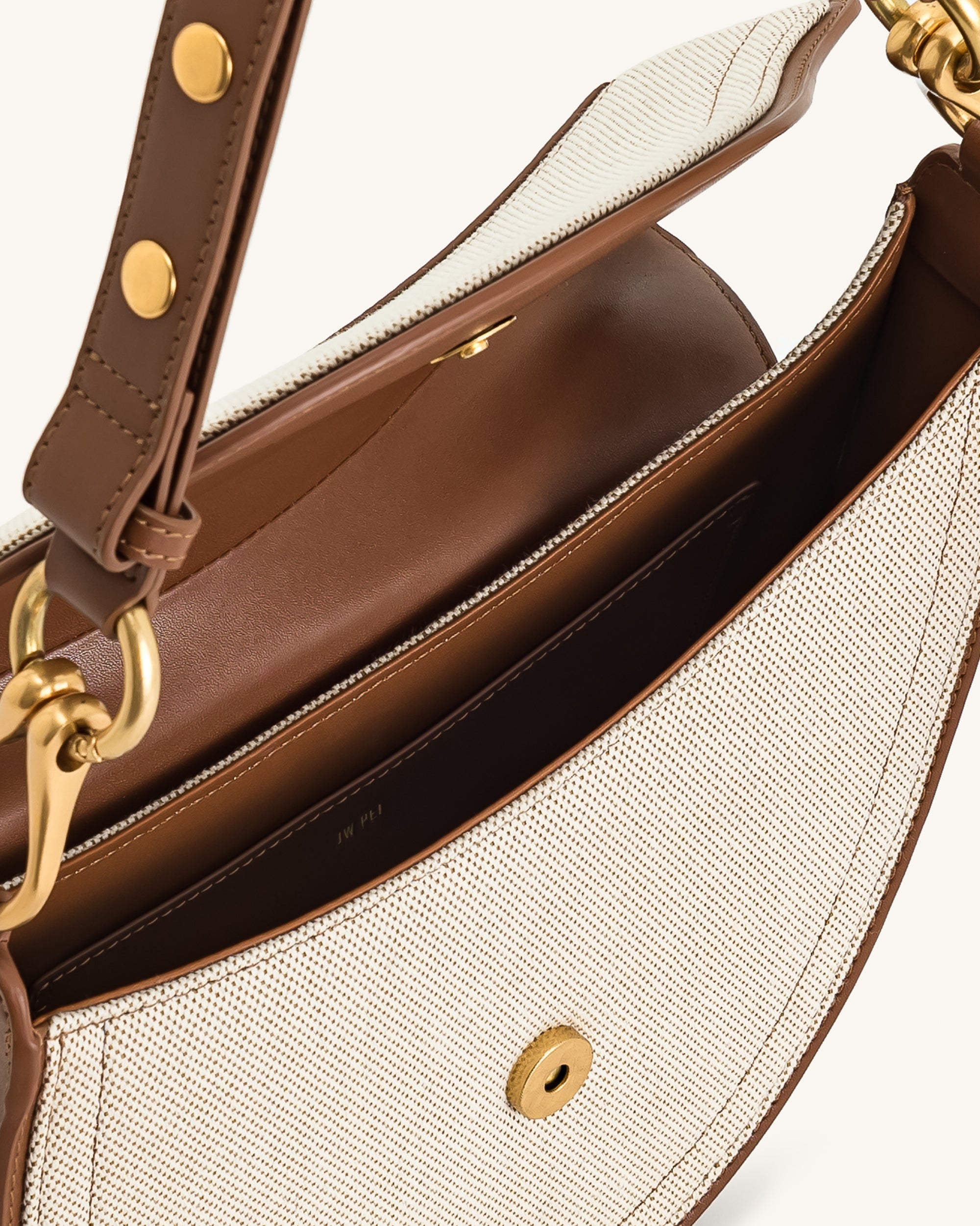 Ashlie Crossbody Bag - Brown Canvas