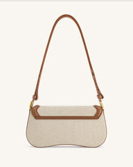 Joy Shoulder Bag - Brown Canvas