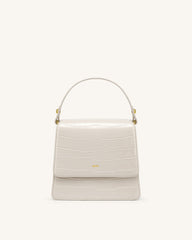 FAE Top Handle Crossbody - Ivory Croc