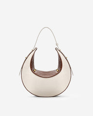 Rantan Bag - Beige & Brown Croc