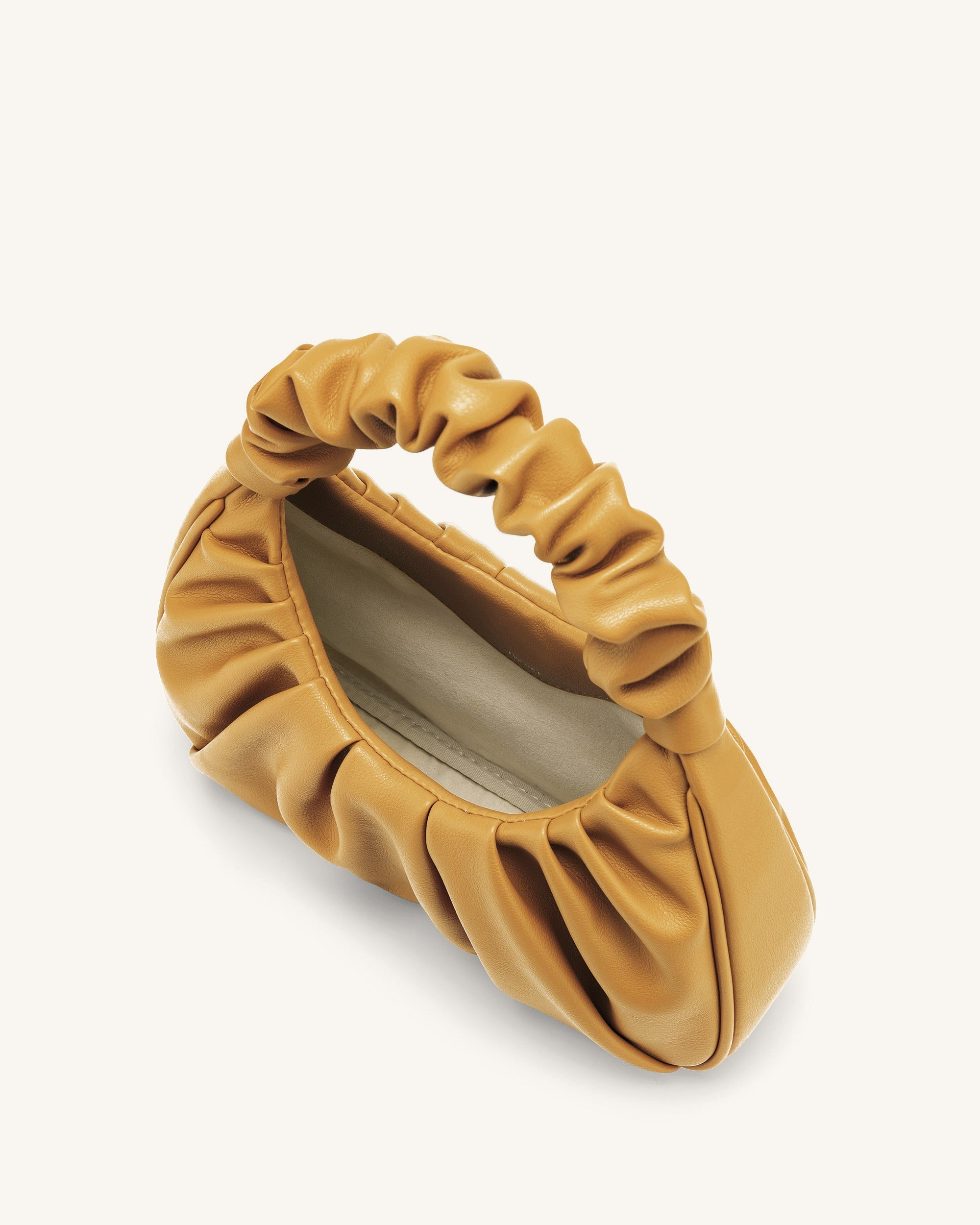 Gabbi Ruched Hobo Handbag - Beer