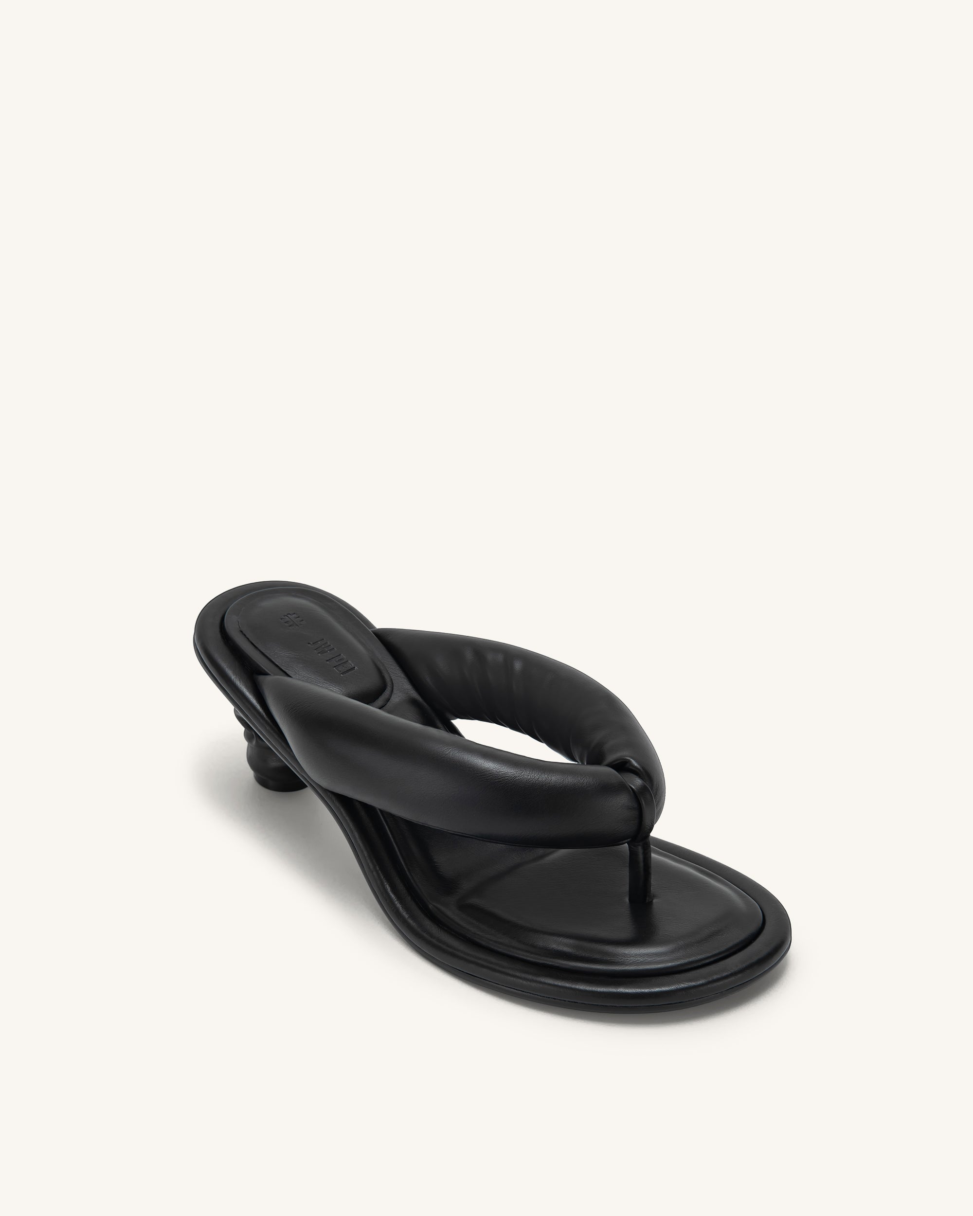 Talia Puffed Sandal - Black