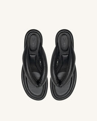 Talia Puffed Sandal - Black