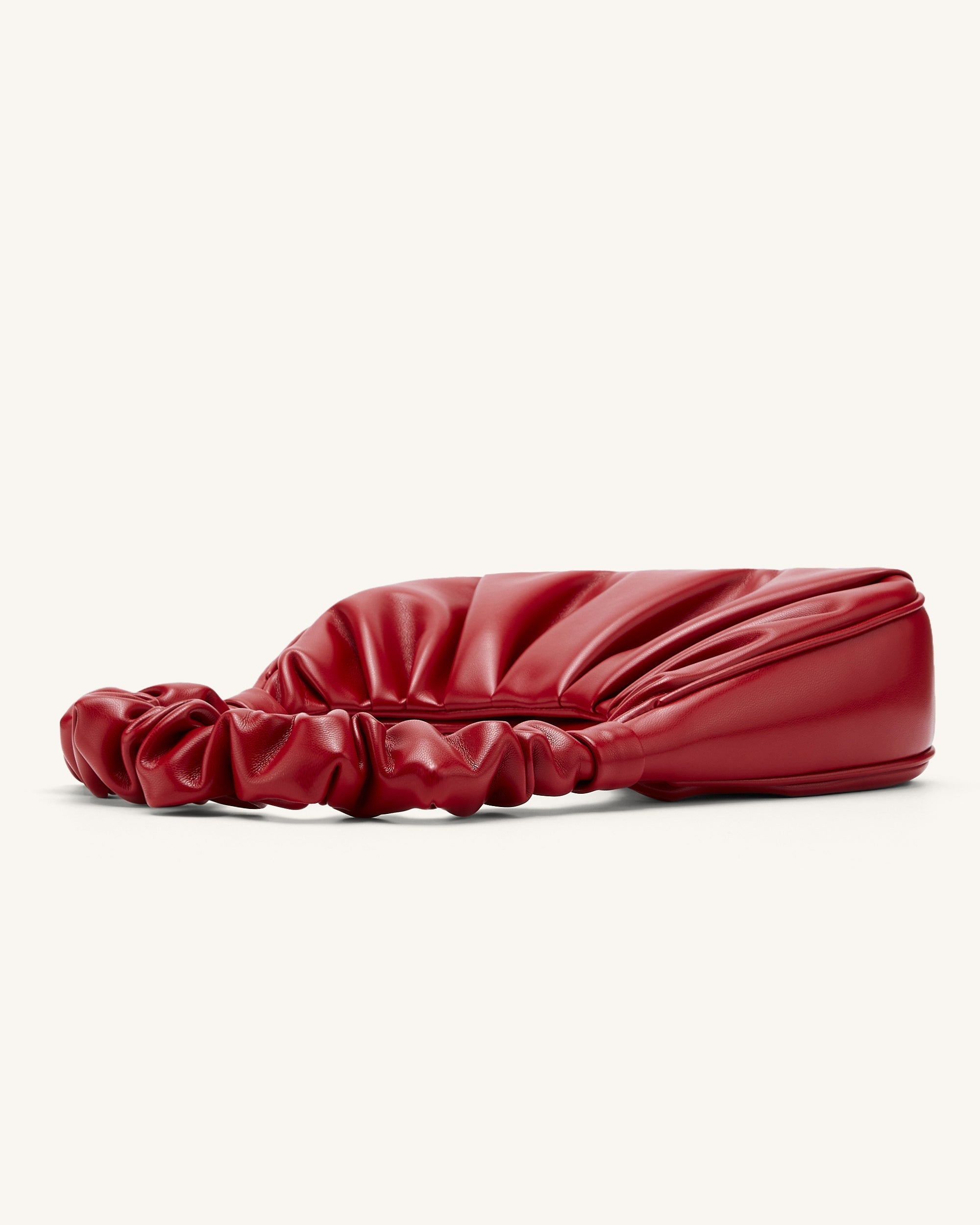 Gabbi Ruched Hobo Handbag - Chili