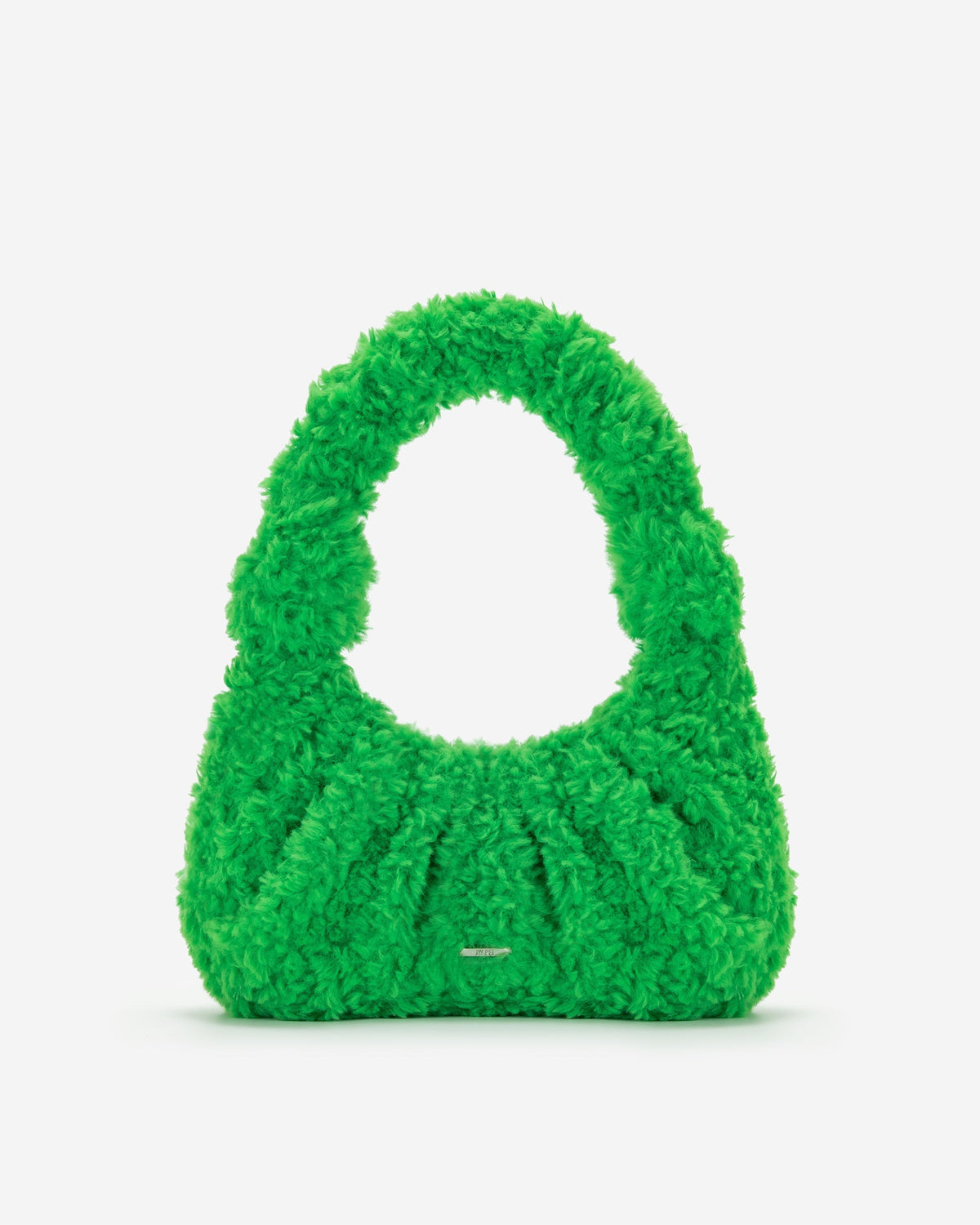 Gabbi Faux Fur Hobo Handbag - Grass Green