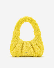 Gabbi Faux Fur Hobo Handbag - Yellow