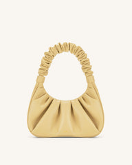 Gabbi Ruched Hobo Handbag - Butter