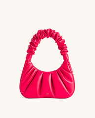 Gabbi Ruched Hobo Handbag - Magenta