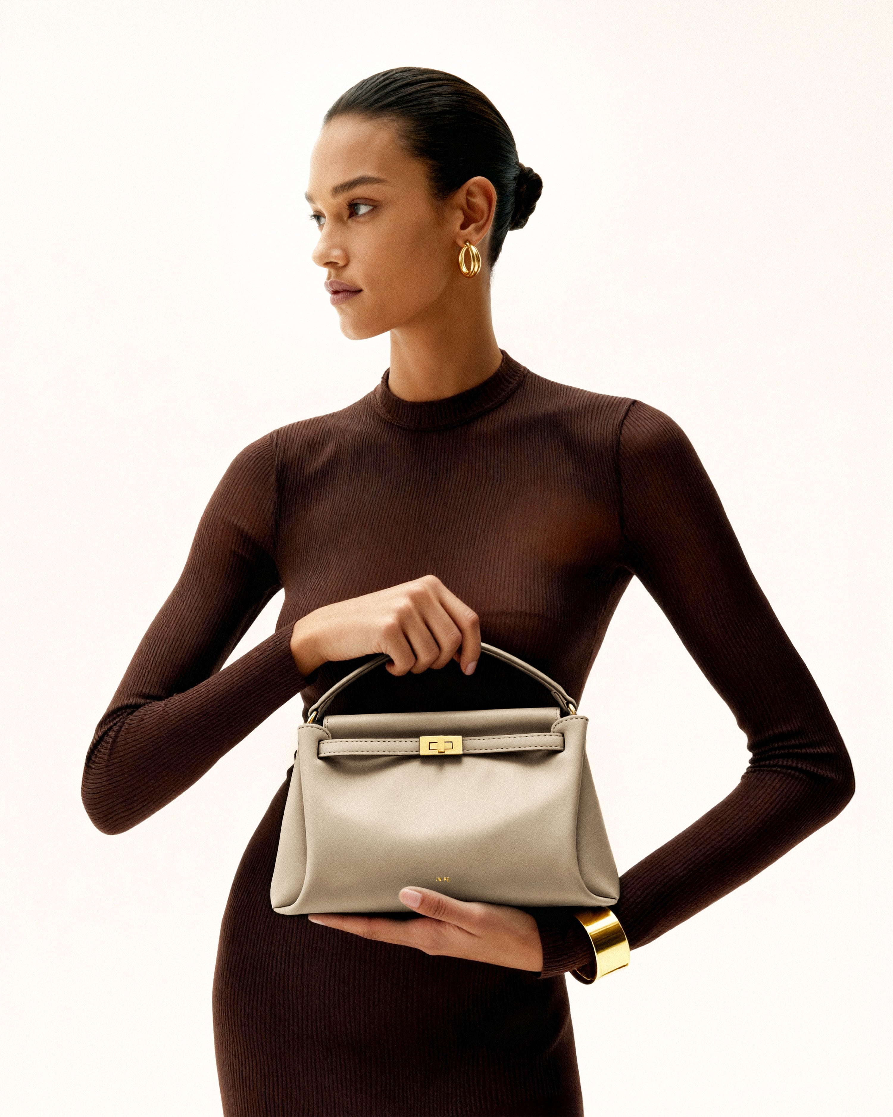 Carmen Top Handle Bag - Apricot