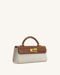 Keyla Top Handbag - Brown Canvas