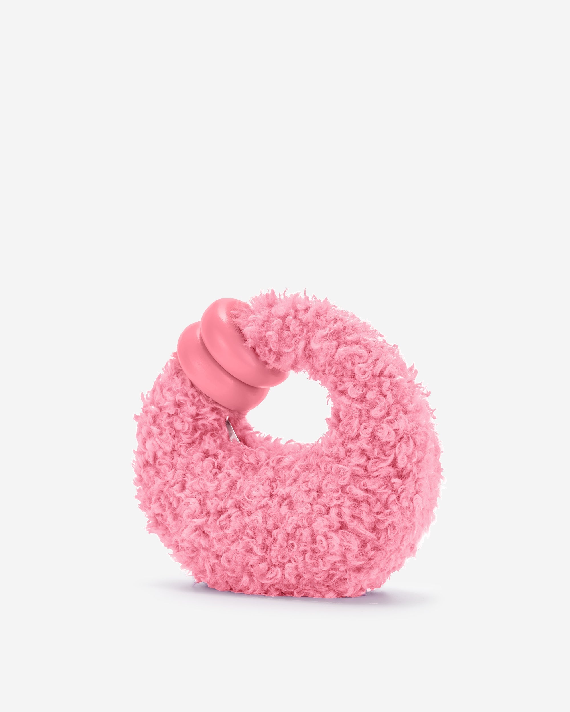 Abacus Faux Fur Top Handle Bag - Pink