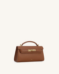 Noor Top Handle Bag - Brown