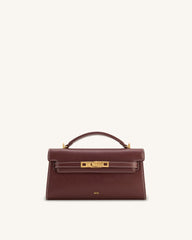 Noor Top Handle Bag - Reddish Brown