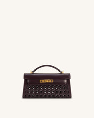 Noor Top Handle Bag - Dark Red