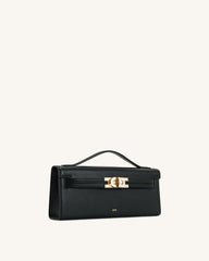 Bria Structured Top Handle Bag - Black