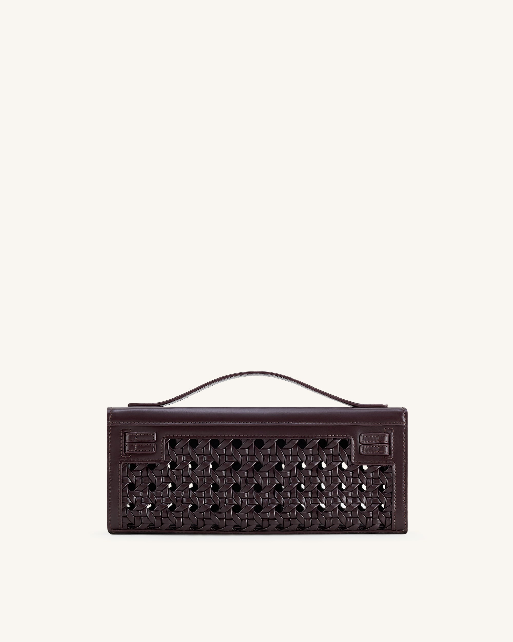 Bria Structured Top Handle Bag - Dark Red