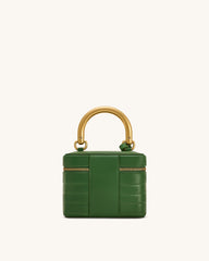 Evelyn Quilted Box Top Handle Bag - Green