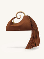 Nell Fringe Hardware Top Handle Bag - Mocha Brown