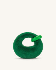 Abacus Faux Fur Mini Top Handle Bag- Grass Green