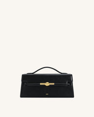 Lena Metal Rope Knot Top Handle Bag - Black