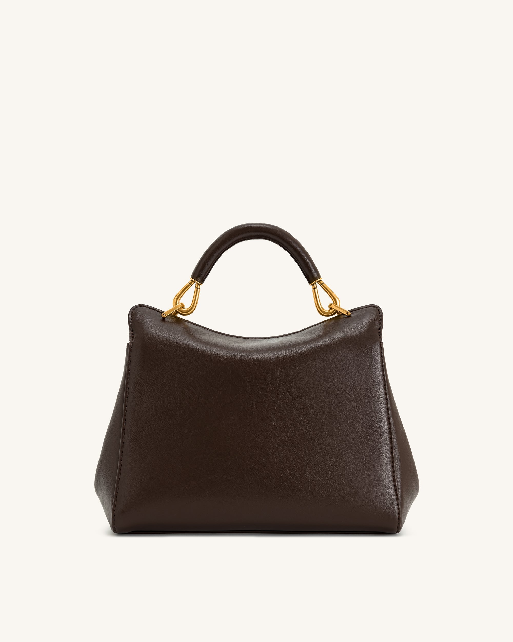 Lucia Classic Top Handbag - Dark Brown