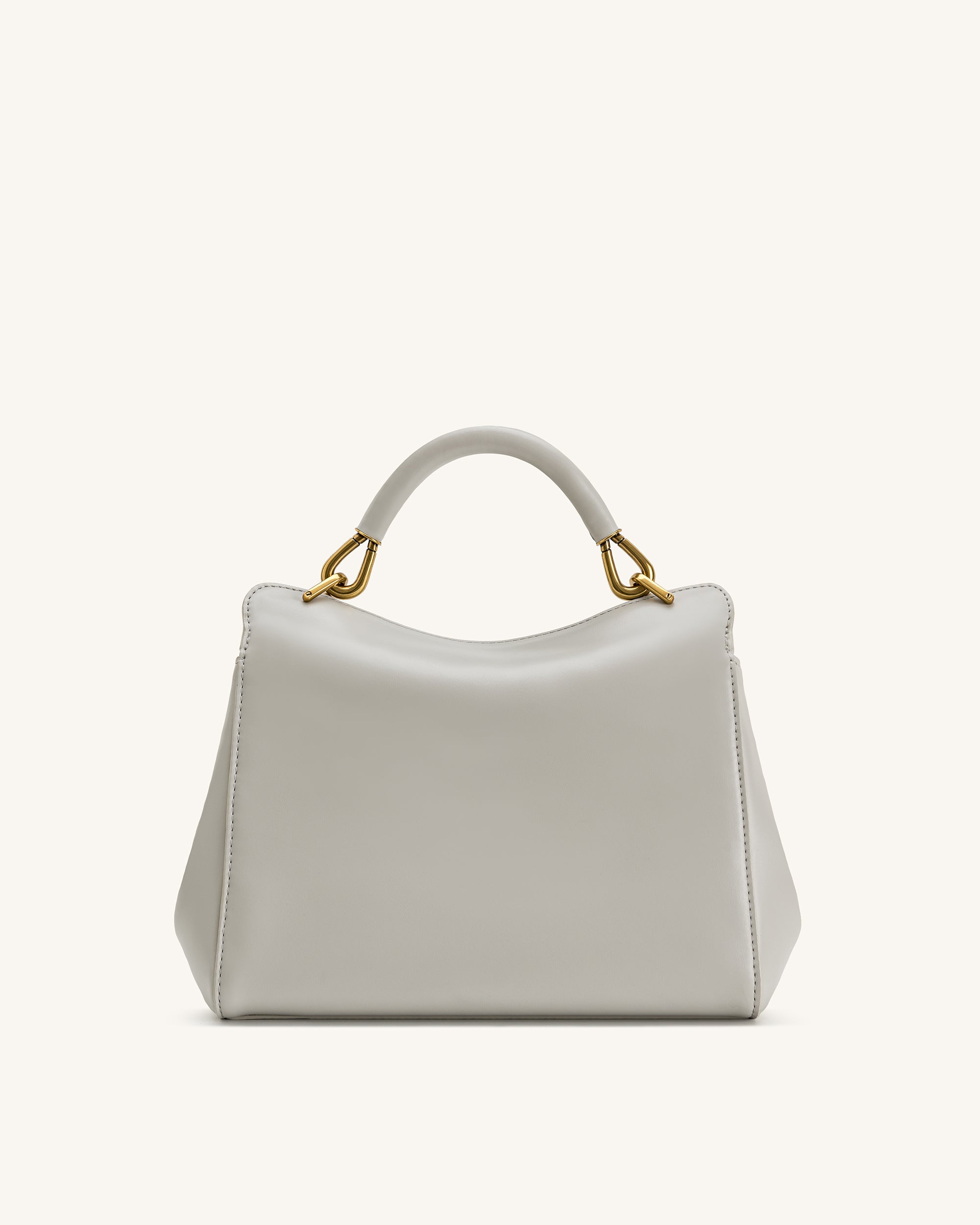 Lucia Classic Top Handle Bag - Light Gray