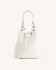 Yulia Padded Bucket Bag - White