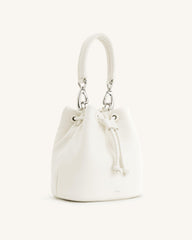 Yulia Padded Bucket Bag - White