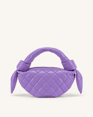 Croissant Top Handle Bag - Purple