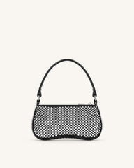 Eva Artificial Crystal Mini Shoulder Bag - Black