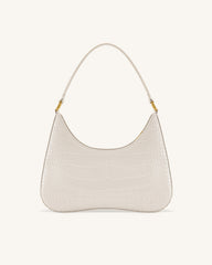 Ruby Shoulder Bag - White Croc