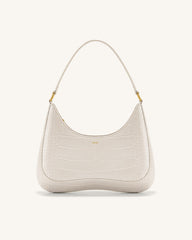 Ruby Shoulder Bag - White Croc