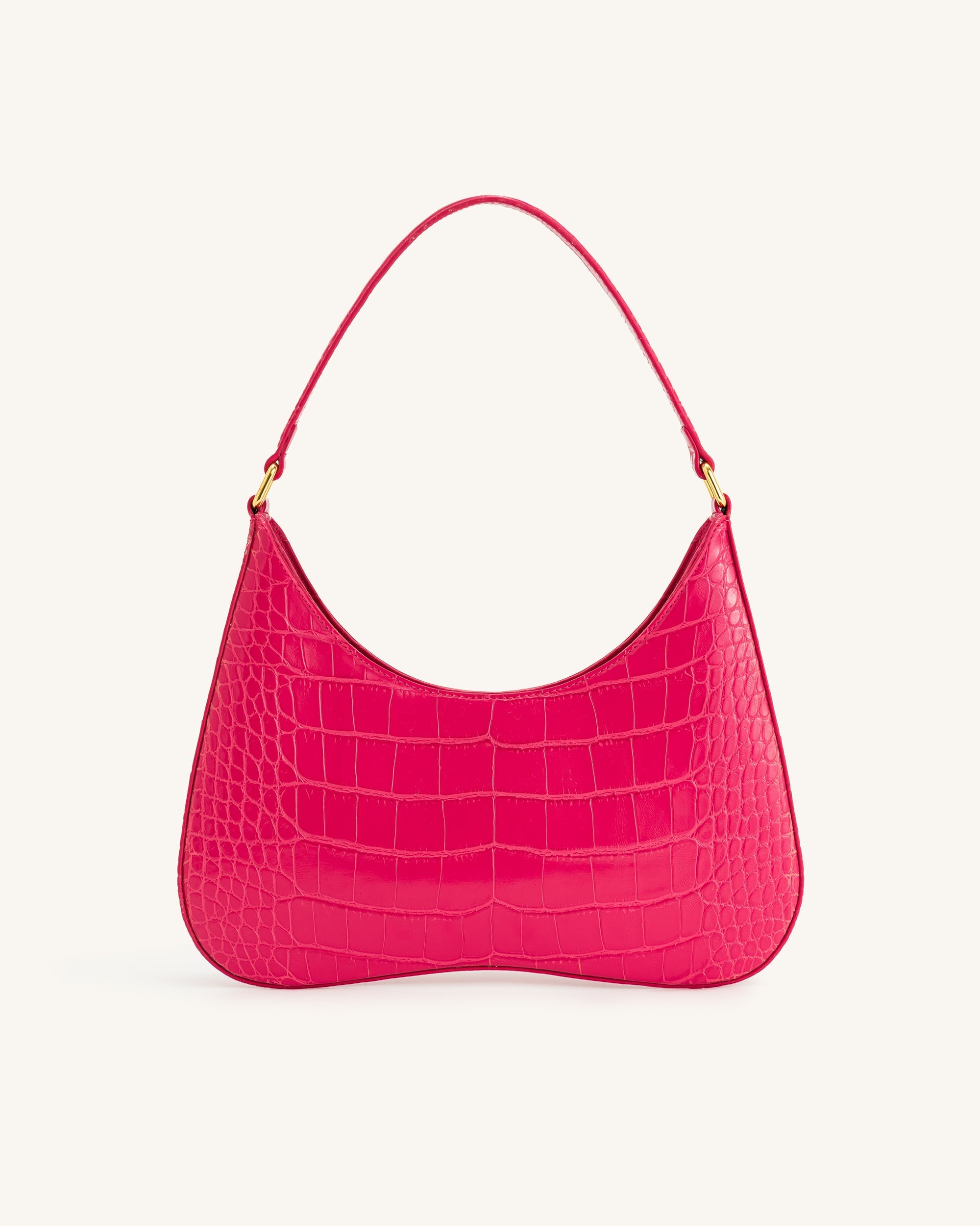 Ruby Shoulder Bag - Magenta Croc