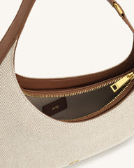 Harlee Shoulder Bag - Brown Canvas