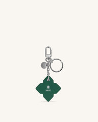 Rhombus Bag Charm And Key Holder - Dark Green