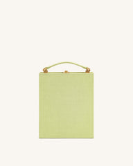 Taya-Puppy Pattern Book Shape Clutch Bag - Light Green