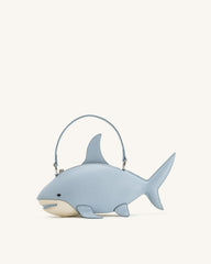 Nerys Shark Look Top Handle Bag - Light Blue