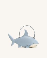 Nerys Shark Look Top Handle Bag - Light Blue