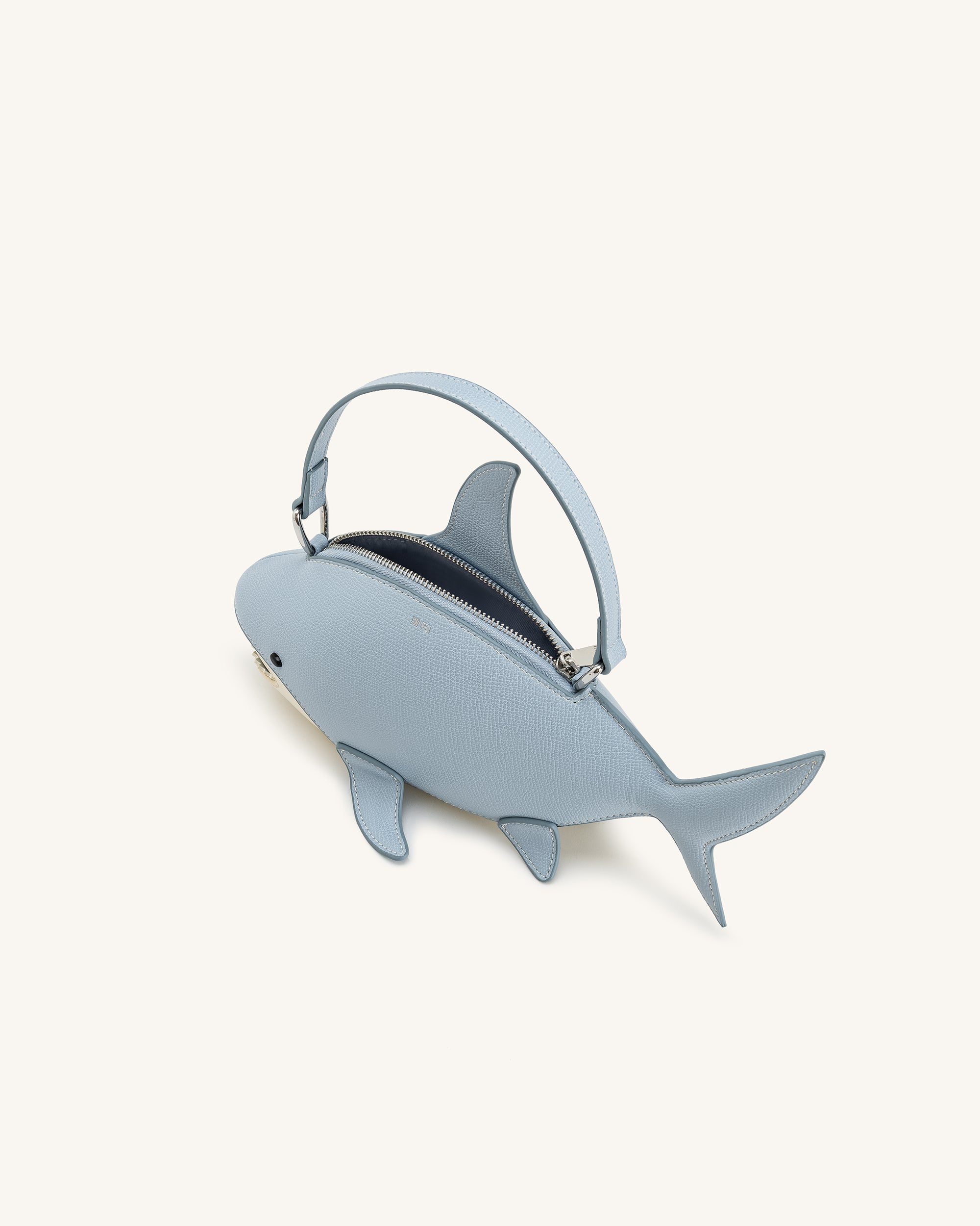 Nerys Shark Look Top Handle Bag - Light Blue