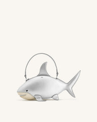 Nerys Shark Look Top Handle Bag - Silver