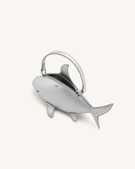 Nerys Shark Look Top Handle Bag - Silver