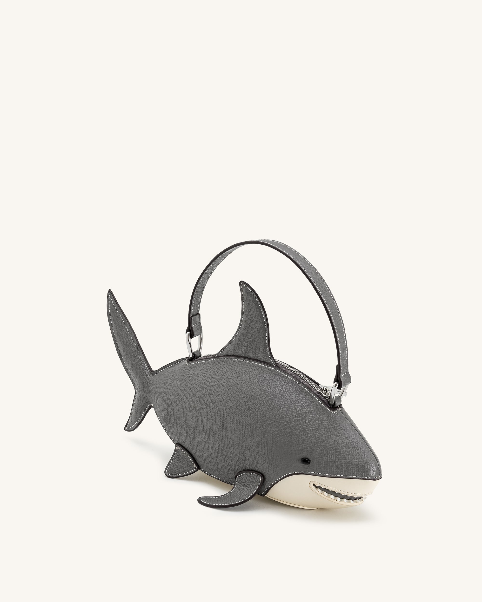 Nerys Shark Look Top Handle Bag - Grey