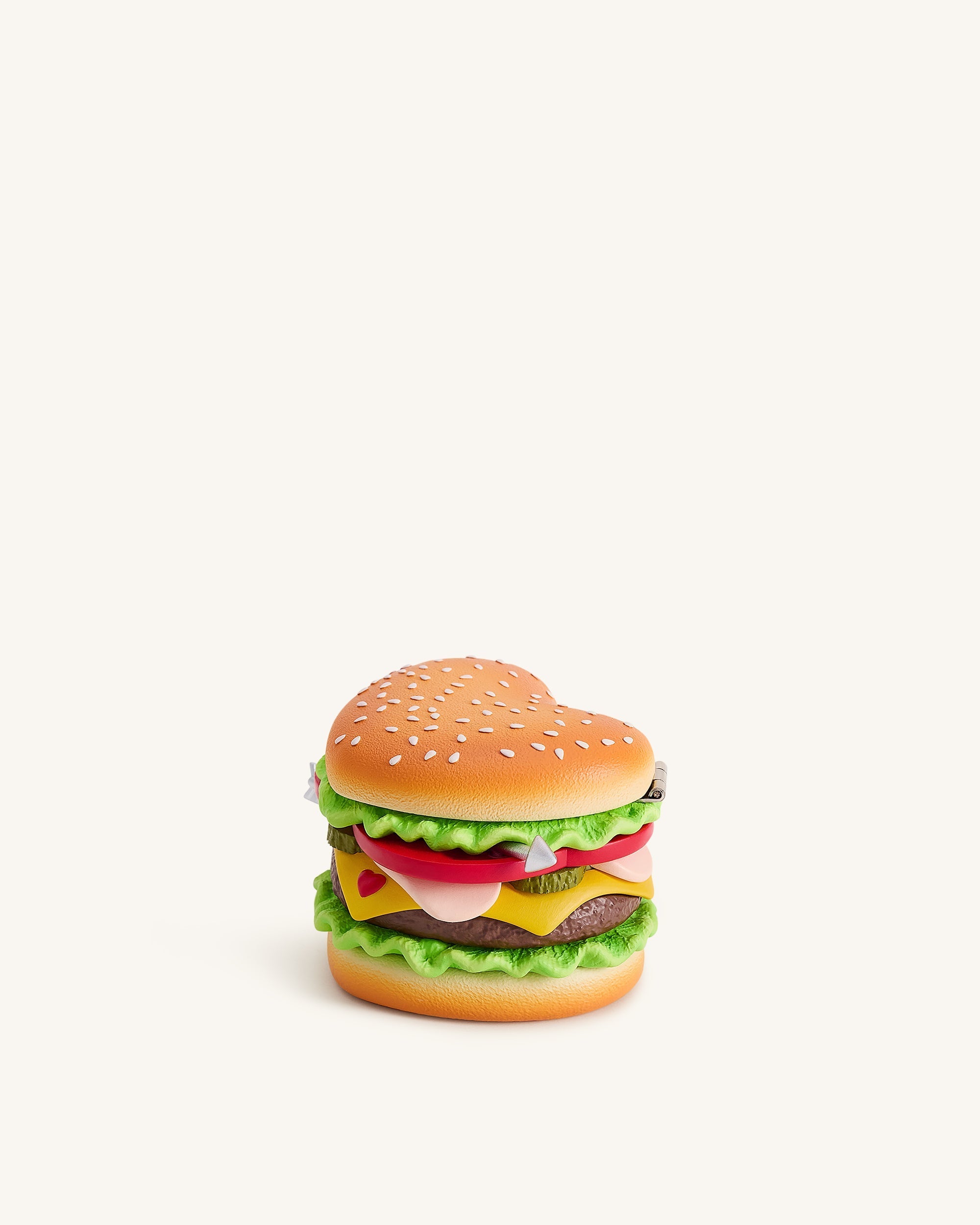 Heart Burger Novelty Clutch Bag - Multicolor